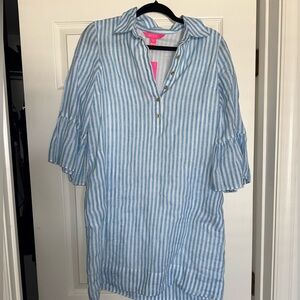 Lilly Pulitzer Lunar Blue & White Striped Dress